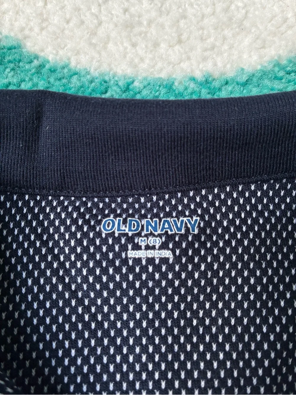 Old Navy Johnny Collar Sweater Polo (Navy/White) Size M (8)